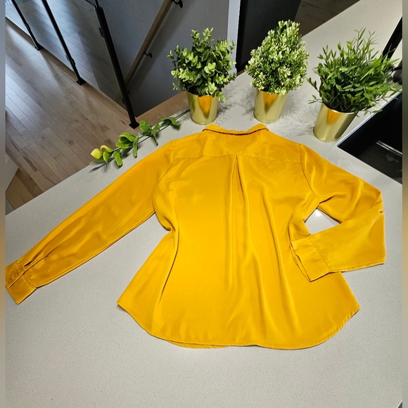 CAMAÏEU Impeccable blouse fluide de qualité de couleur jaune moutarde - Picture 6 of 7